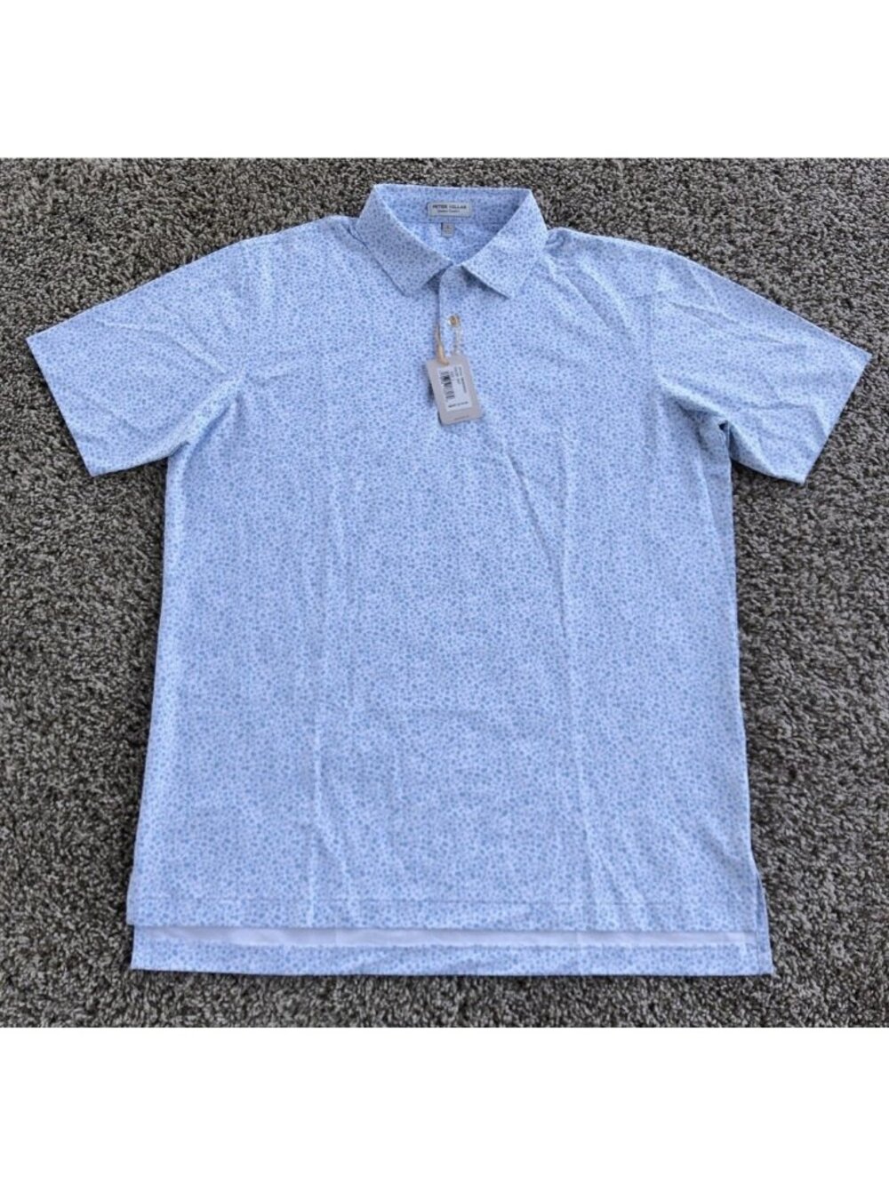 Peter Millar Polo Shirt Men Sz Large Performance Summer Comfort Cara Cara Print